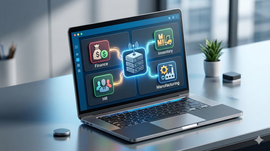 واجهة تطبيقات نظام ERP لتخطيط موارد الشركات والمصانع في مصر